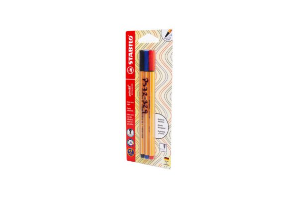 PLUMIN ROTULADOR STABILO POINT ESTUCHE CON 3 COLORES