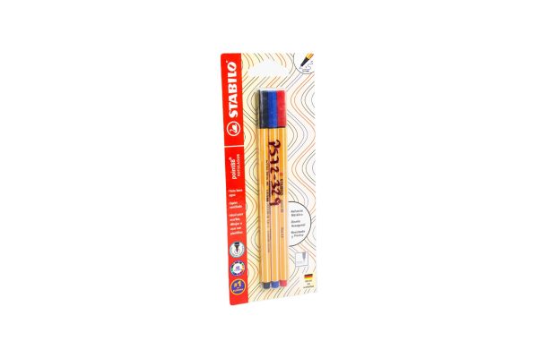 PLUMIN ROTULADOR STABILO POINT ESTUCHE CON 3 COLORES