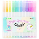 PLUMON PUNTA PINCEL COLORES PASTEL CON 12 PIEZAS