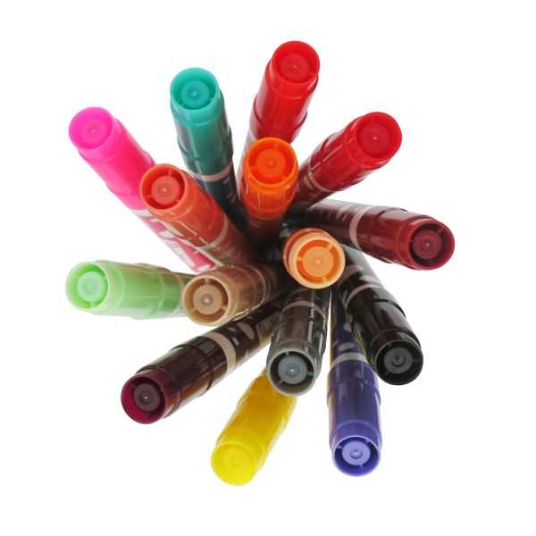PLUMONES PAPERMATE DOBLE PUNTA 30 COLORES CON 15 PZS