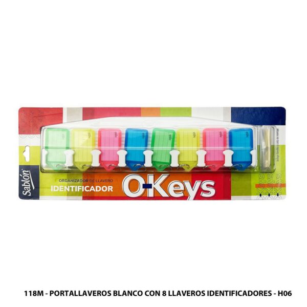 PORTA-LLAVEROS-BLANCO-CON-8-LLAVEROS-IDENTIFICADORES_E999-175_1-1 PORTA LLAVEROS BLANCO CON 8 LLAVEROS IDENTIFICADORES