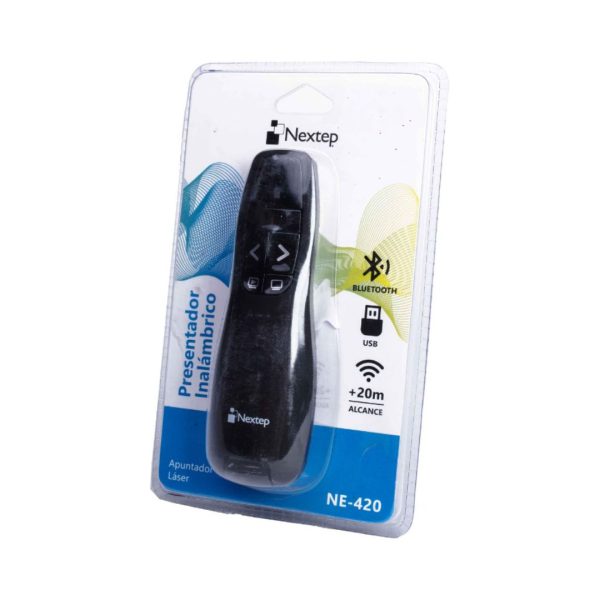 PRESENTADOR INALAMBRICO NEXTEP NE-420 NEGRO CON APUNTADOR LASER