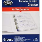 PROTECTOR DE HOJAS GRUESO CARTA ANTIRREFLEJANTE P0571 PAQUETE CON 100 PZAS
