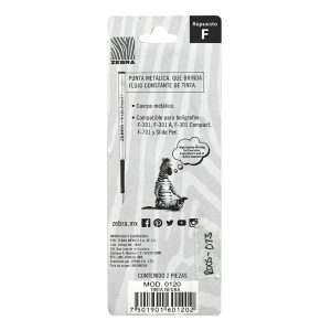 REPUESTO-PARA-BOLIGRAFO-ZEBRA-COLOR-NEGRO-0120-PAQUETE-CON-2-PZS_R005-073_1-2 REPUESTO PARA BOLIGRAFO ZEBRA COLOR NEGRO 0120 PAQUETE CON 2 PZS