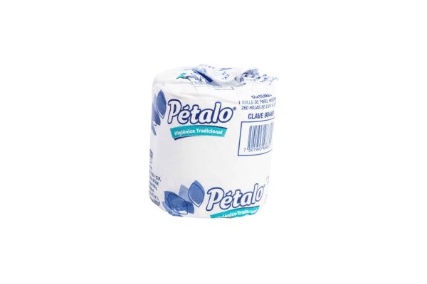 ROLLO DE PAPEL HIGIENICO PETALO TRADICIONAL 90449 CON 260 HOJAS