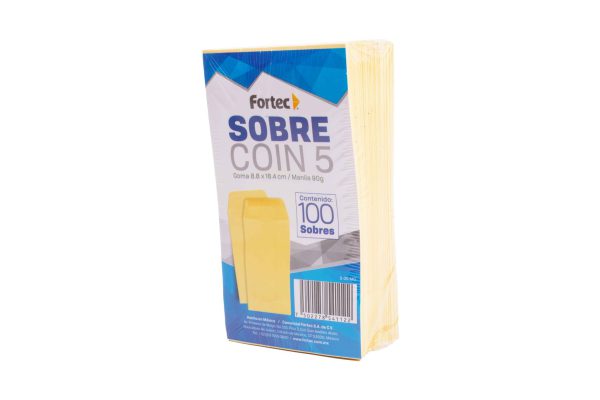 SOBRE COIN NO.5 DE 44 KGS S-05-MG PAQUETE CON 100 PZS