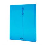 SOBRE PLASTICO VERTICAL CARTA CON HILO F509A COLOR AZUL