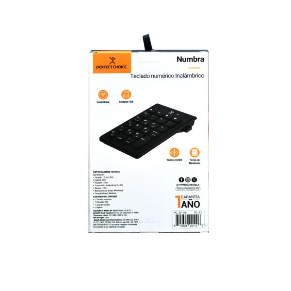 TECLADO NUMÉRICO INALÁMBRICO PC-201106
