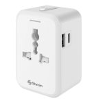 ADAPTADOR UNIVERSAL DE CONTACTOS PARA VIAJE CON CARGADOR USB DOBLE 905-127, STEREN
