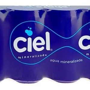 AGUA GASIFICADA CIEL 8 LATAS CON 235 ML C/U