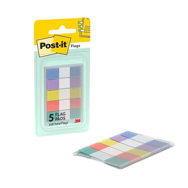 BANDERITAS-ADHESIVAS-RIGIDAS-POST-IT-FLAGS-PASTEL-PAQUETE-CON-100-BANDERITAS-EN-5-BLOCS_B090-281_12 BANDERITAS ADHESIVAS RIGIDAS POST-IT FLAGS PASTEL PAQUETE CON 100 BANDERITAS EN 5 BLOCS