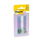BANDERITAS ADHESIVAS RIGIDAS POST-IT TABS PASTEL FRIOS PAQUETE CON 36 BANDERITAS EN 3 BLOCS
