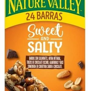 BARRAS DE GRANOLA NATURE VALLEY SWEET AND SALTY CHOCOLATE CON 24 PIEZAS