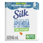 BEBIDA VEGETAL SILK SABOR ALMENDRA SIN AZÚCAR CAJA CON 6 PIEZAS DE 946 ML C/U