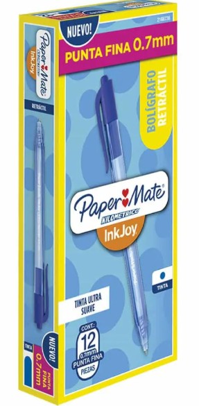 BOLIGRAFO-PAPERMATE-KILOMETRICO-RETRACTIL-PUNTO-FINO-AZUL-CAJA-CON-12-PZS_B127-080_1 BOLIGRAFO PAPERMATE KILOMETRICO RETRACTIL PUNTO FINO AZUL CAJA CON 12 PZS