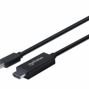 CABLE-ADAPTADOR-MANHATTAN-MINI-DISPLAYPORT-MACHO-A-HDMI-MACHO-1-8M_C001-203_1 CABLE ADAPTADOR MANHATTAN MINI DISPLAYPORT MACHO A HDMI MACHO, 1.8M