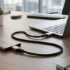 CABLE EXTENSION VORAGO CAB-127 TIPO C HEMBRA-TIPO C MACHO 1 METRO 100W NEGRO