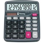 CALCULADORA SEMI-ESCRITORIO NE-183 12 DIGITOS PILA Y SOLAR
