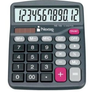 CALCULADORA SEMI-ESCRITORIO NE-183 12 DIGITOS PILA Y SOLAR
