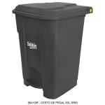 CESTO DE BASURA CON PEDAL GRIS 50 LITROS 8641GR