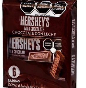 CHOCOLATE HERSHEY'S CAJA CON 6 BARRAS DE 27 GRAMOS