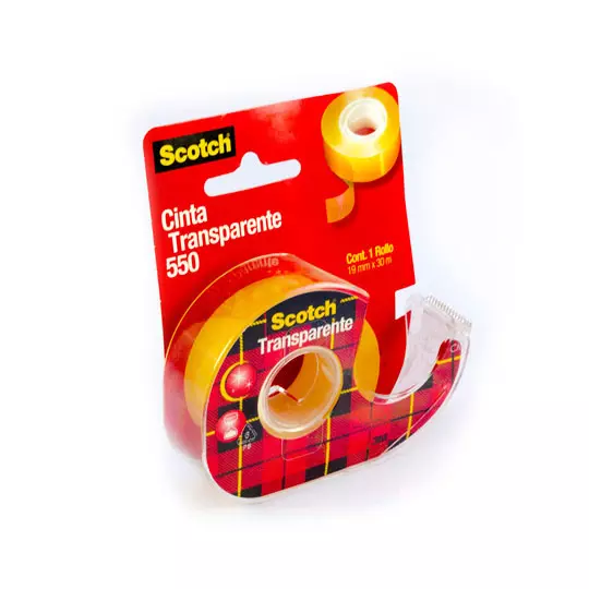 CINTA ADHESIVA DIUREX 550 DE 19 MM X 30 M CON DESPACHADOR