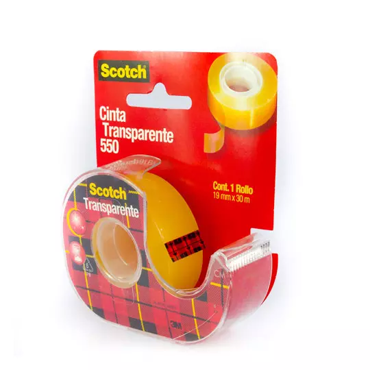CINTA ADHESIVA DIUREX 550 DE 19 MM X 30 M CON DESPACHADOR