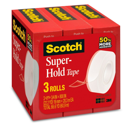 CINTA SUPER ADHESIVA SCOTCH 700K3-SP 19MMX25.4M CAJA CON 3 PIEZAS