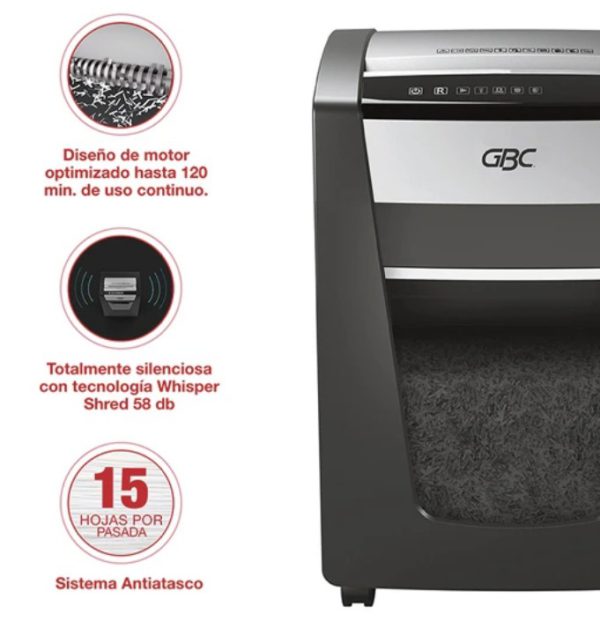 DESTRUCTORA CORTE MICRO CON RUEDAS SM15-08