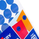 ETIQUETA REMOVIBLE CIRCULAR AZUL FUERTE 2110 CON 1008 PZS