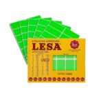 ETIQUETA ADHESIVA LESA NUMERO 15 VERDE FLUORESCENTE 47 X 21 MM RECTANGULAR PAQUETE CON 5 SOBRES