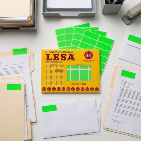 ETIQUETA-ADHESIVA-LESA-NUMERO-15-VERDE-FLUORESCENTE-47-X-21-MM-RECTANGULAR-PAQUETE-CON-5-SOBRES_E130-442_4 ETIQUETA ADHESIVA LESA NUMERO 15 VERDE FLUORESCENTE 47 X 21 MM RECTANGULAR PAQUETE CON 5 SOBRES