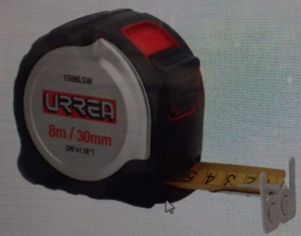 FLEXOMETRO ACERO INOXIDABLE URREA 8M X 30 MM