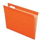 FOLDER COLGANTE TAMAÑO CARTA COLOR NARANJA CON 25 PIEZAS