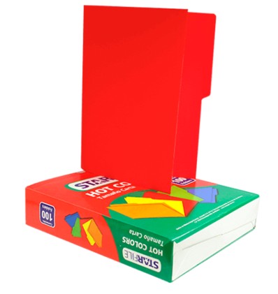 FOLDER HOT COLORS TAMAÑO CARTA ROJO PH0028