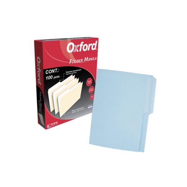 FOLDER OXFORD TAMAÑO CARTA AZUL