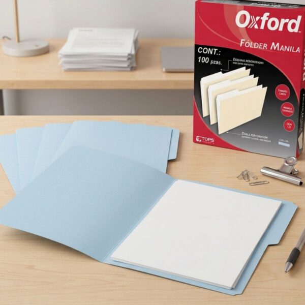 FOLDER OXFORD TAMAÑO CARTA AZUL