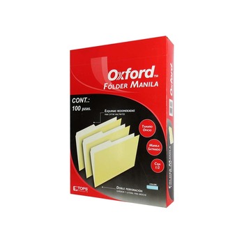 FOLDER OXFORD TAMAÑO OFICIO AZUL M751 CON 100 PZS
