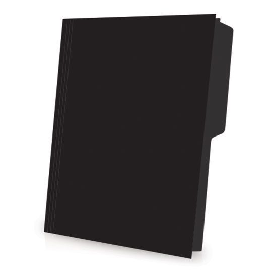 FOLDER TAMAÑO CARTA COLOR NEGRO CAJA CON 25 PIEZAS