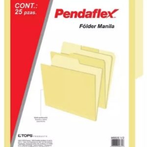FOLDER TAMAÑO CARTA MANILA CREMA M0025 1/2 CON 25 PZS