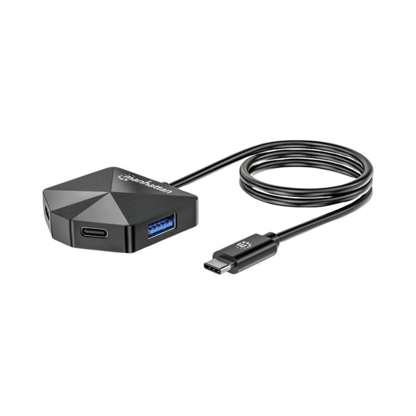 HUB MANHATTAN 181150 USB-C 3.2 CON 4 PUERTOS 2 USB-A Y 2 USB-C