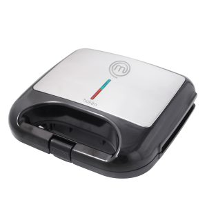MASTERCHEF SANDWICHERA MK-SM-2SS, 2 BOCADILLOS, NEGRO/PLATA
