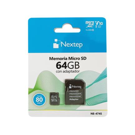 MEMORIA-MICRO-SD-NEXTEP-NE-474S-64GB-CLASE-10-UHS-I-CON-ADAPTADOR_T071-148_1 MEMORIA MICRO SD NEXTEP NE-474S 64GB CLASE 10 UHS-I CON ADAPTADOR
