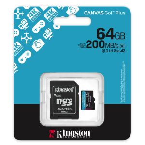 MEMORIA MICRO SDXC KINGSTON 64GB CANVAS GO PLUS