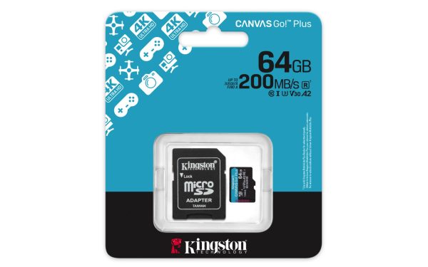 MEMORIA MICRO SDXC KINGSTON 64GB CANVAS GO PLUS