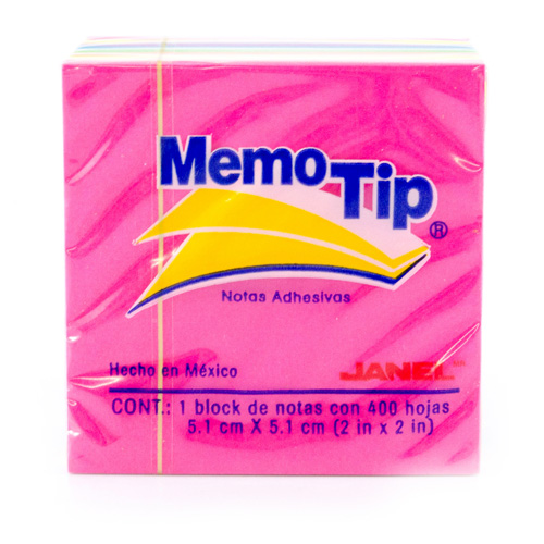 MINI CUBO MEMO TIP NEON 5.1x5.1 CM DE 400 HOJAS