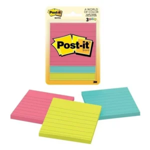 NOTAS ADHESIVAS POST-IT JAIPUR RAYADA 3 X 3 3 PAQUETE CON 50 HOJAS