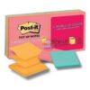 NOTAS ADHESIVAS POST-IT POP UP CAPETOWN 3X3 6 PAQUETES DE 100 HOJAS