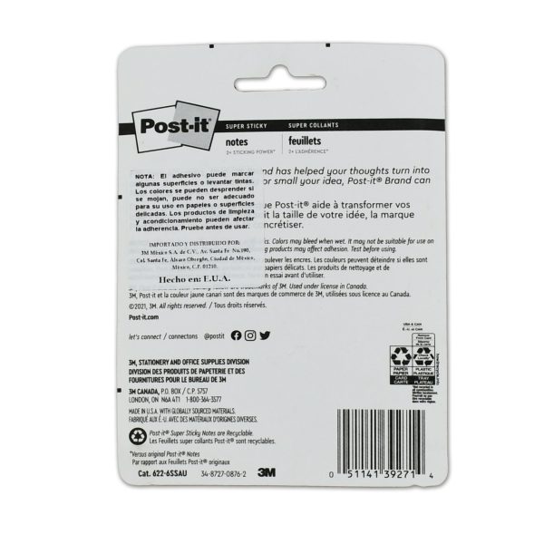 NOTAS-ADHESIVAS-POST-IT-SUPER-STICKY-622-6SSAU-2X2-6-PAQUETES-CON-45-HOJAS_B090-269_3-1 NOTAS ADHESIVAS POST-IT SUPER STICKY 622-6SSAU 2X2 6 PAQUETES CON 45 HOJAS