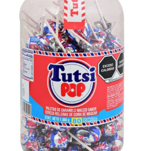 PALETA TUTSI POP CHUPA POP CON 80 PIEZAS